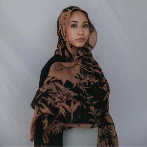 vela scarves hijab in shadow blossom tan